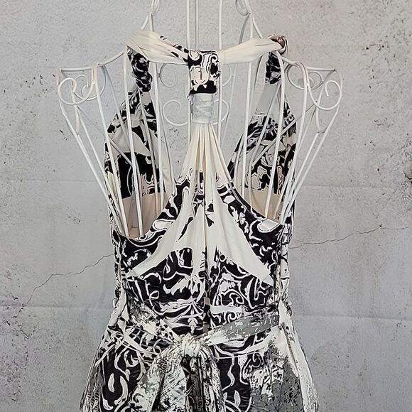 Unbranded Summer Halter Dress In Black And White Womens Size M - Picture 6 of 10